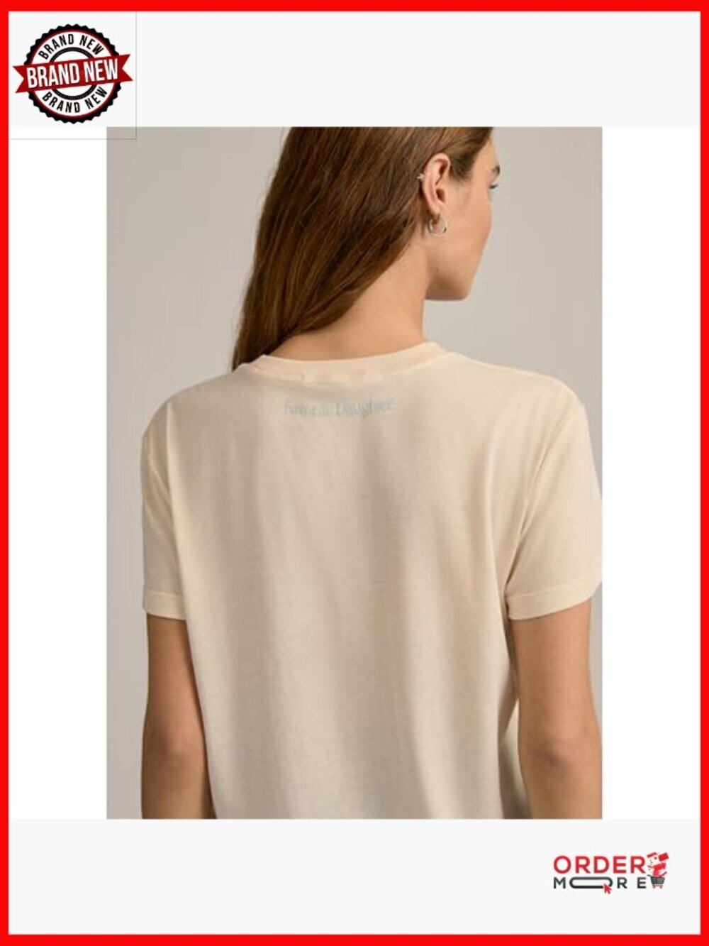 Classic Cut Mom of Year Tee, Short Sleeve, Crew Neck, Lightweight Stretch Jersey - Picture 3 of 7